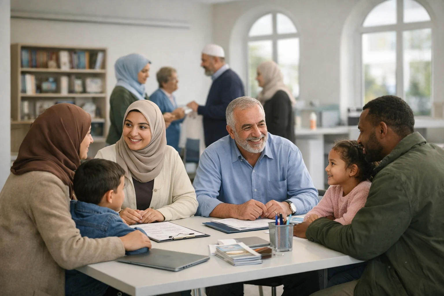 Volontari e membri della comunità coinvolti in attività di supporto locale
