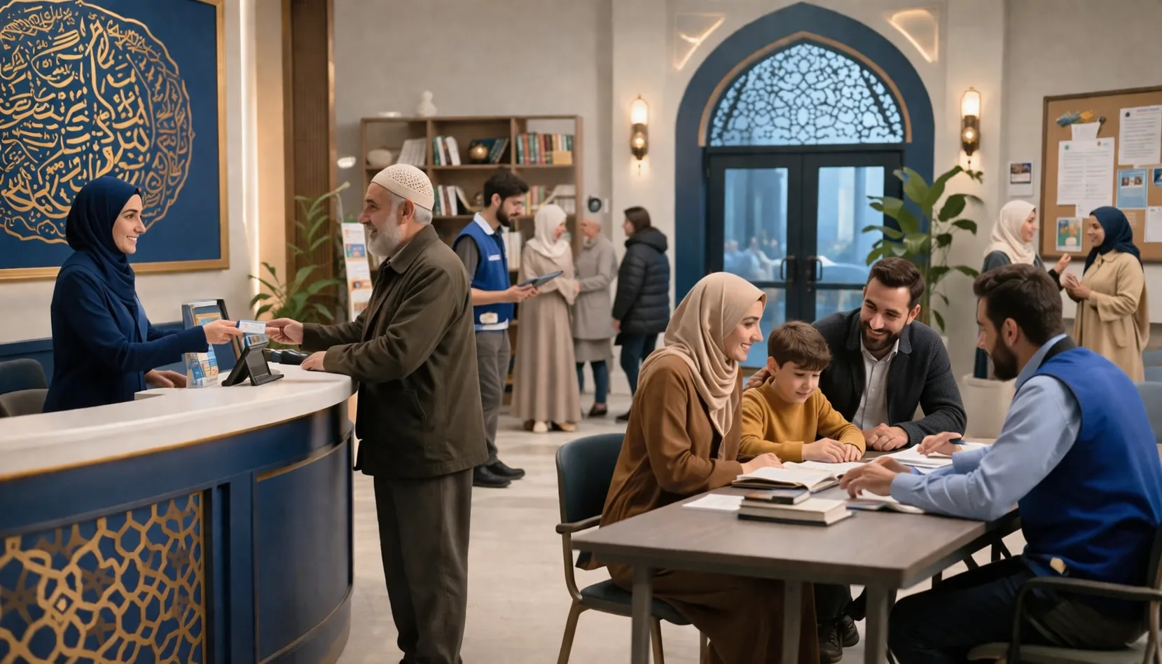 Visualizzazione dei vantaggi principali riservati ai soci della moschea